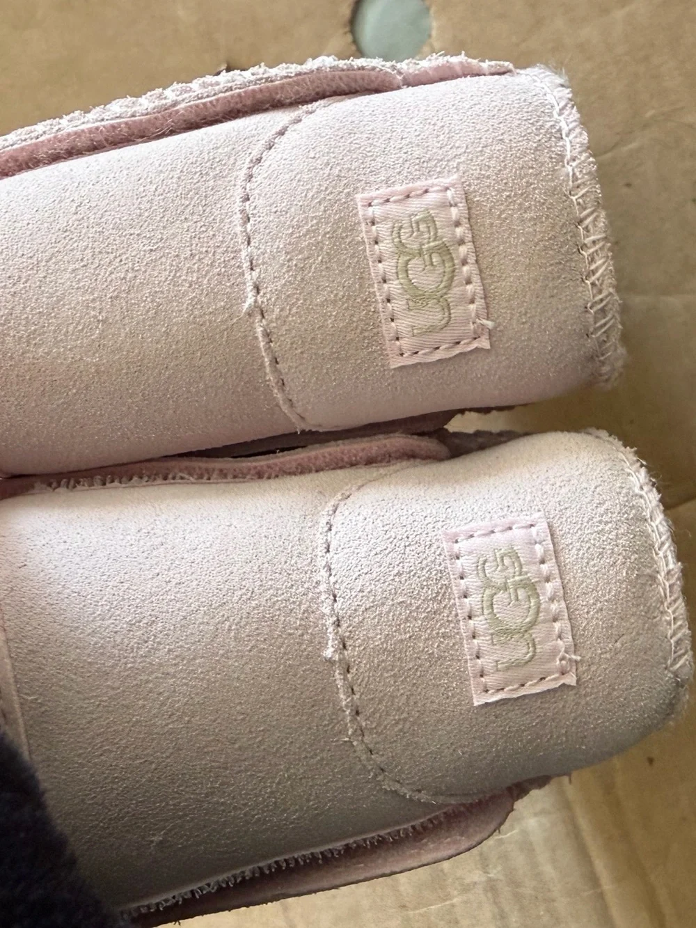 UGG Blush Pink Sheepskin Slipper Pair